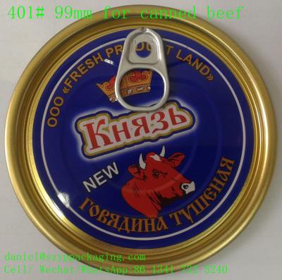 99mm tinplate easy open lids for canned beef (99 Номин. диаметр Легковскрываемая крышка)